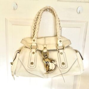 Francesco Biasia Cream Hobo Bag - Made in Italy. White. Genuine leather.